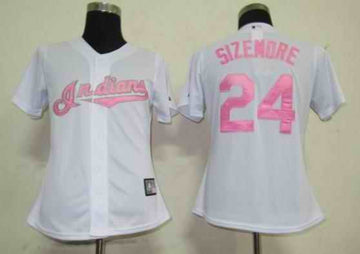 Sizemore White Cleveland Guardians pink jersey