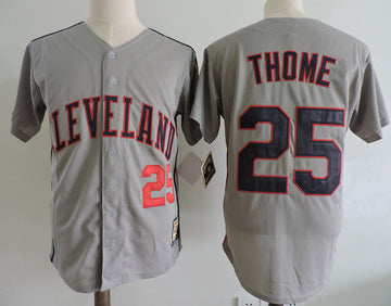 Jim Thome Cleveland Guardians gray Cooperstown jersey