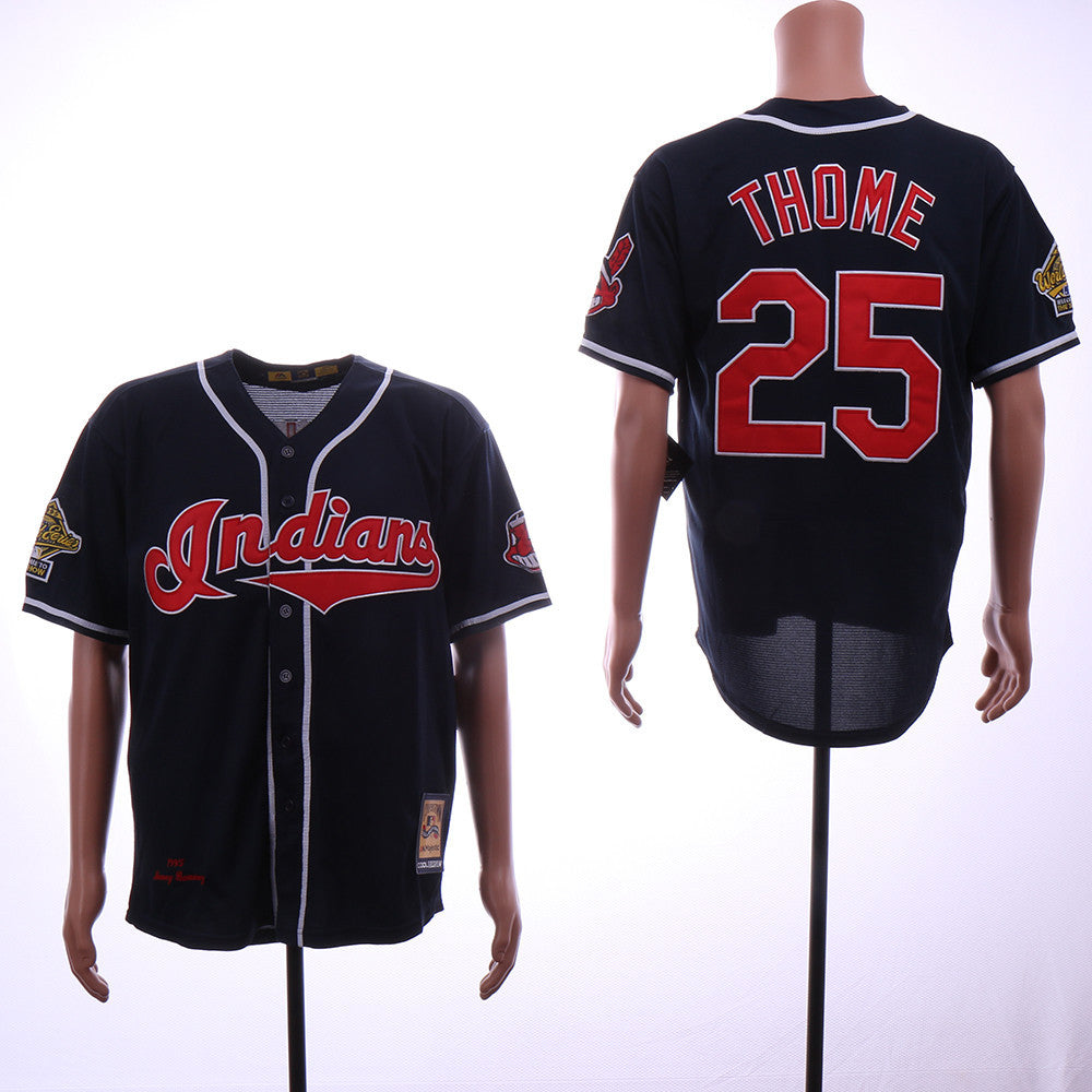 Jim Thome Cleveland Guardians navy Cooperstown jersey