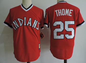 Jim Thome Cleveland Guardians red Cooperstown jersey