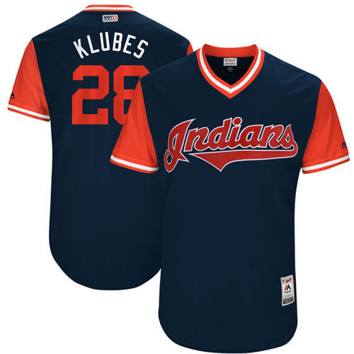 Corey Kluber Klubes Majestic Cleveland Guardians navy jersey