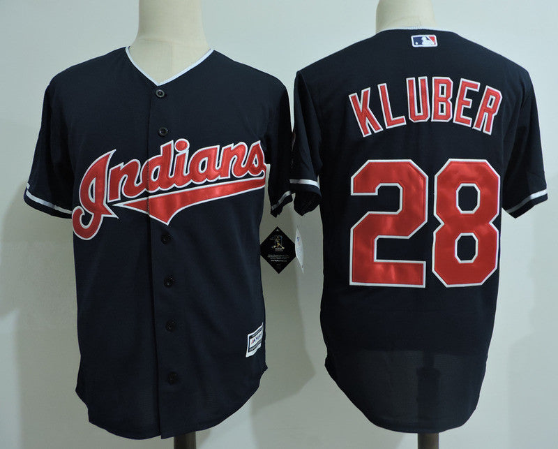 Corey Kluber Cleveland Guardians navy jersey