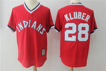 Corey Kluber Cleveland Guardians red Cooperstown jersey
