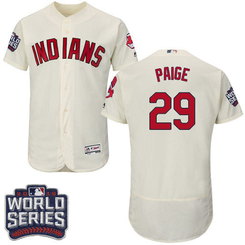 Satchel Paige Cleveland Guardians cream jersey