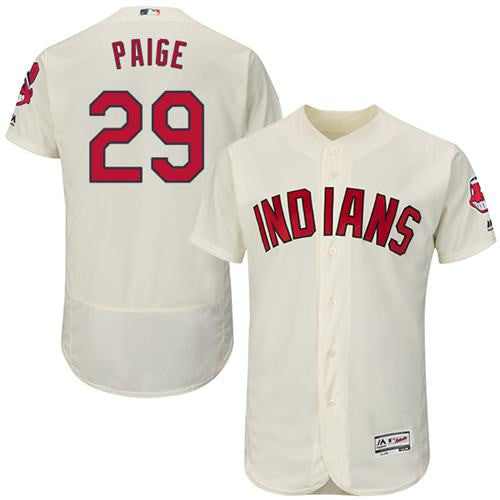 Satchel Paige Cleveland Guardians cream Authentic jersey