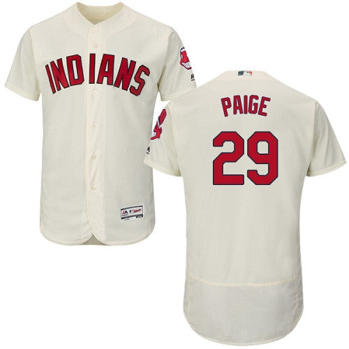 Satchel Paige Cleveland Guardians cream jersey