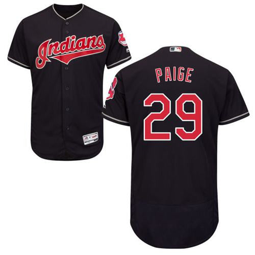 Satchel Paige Cleveland Guardians navy Authentic jersey