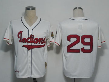 Satchel Paige Cleveland Guardians white Throwback jersey