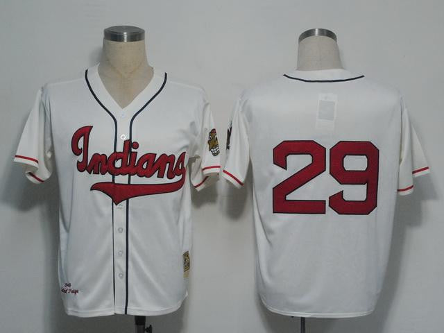 Satchel Paige Cleveland Guardians white Throwback jersey