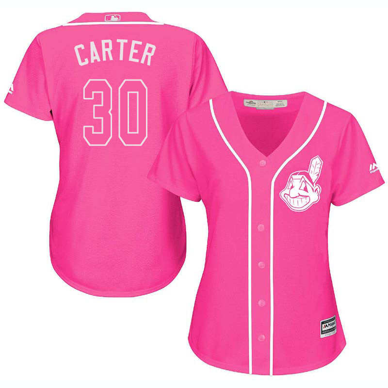 Joe Carter Cleveland Guardians pink jersey