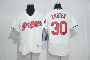 Joe Carter Cleveland Guardians white Throwback jersey