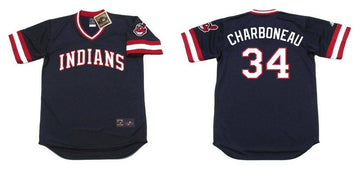 Joe Charboneau Cleveland Guardians black Throwback jersey