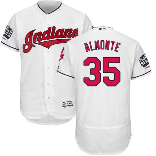 Abraham Almonte Cleveland Guardians white jersey