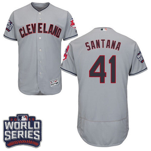 Carlos Santana Cleveland Guardians gray jersey