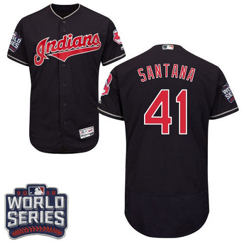 Carlos Santana Cleveland Guardians navy jersey