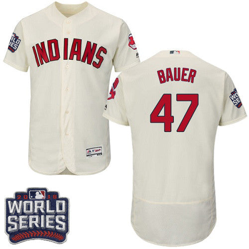 Trevor Bauer Cleveland Guardians cream jersey