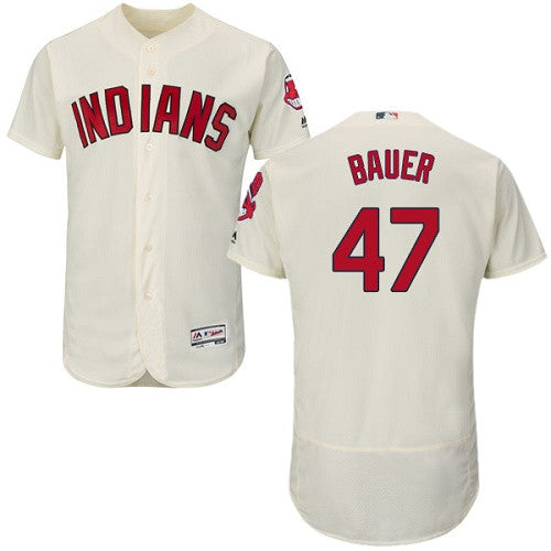 Trevor Bauer Cleveland Guardians cream jersey