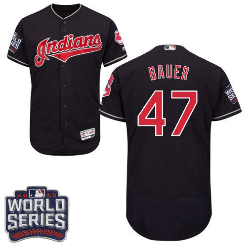 Trevor Bauer Cleveland Guardians navy jersey