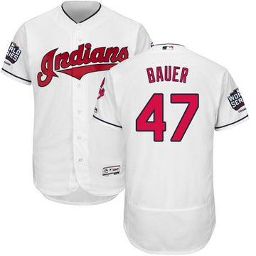 Trevor Bauer Cleveland Guardians white jersey