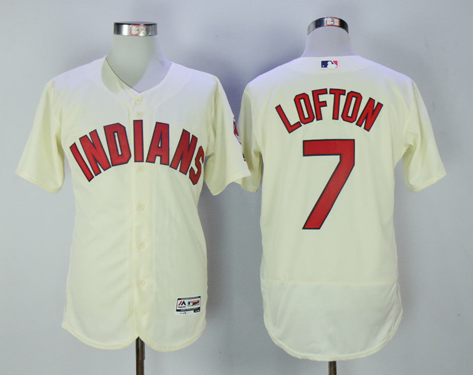 Kenny Lofton Cleveland Guardians cream jersey
