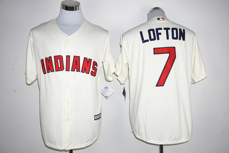 Kenny Lofton Cleveland Guardians cream jersey