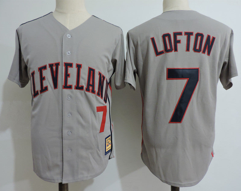 Kenny Lofton Cleveland Guardians gray Throwback jersey