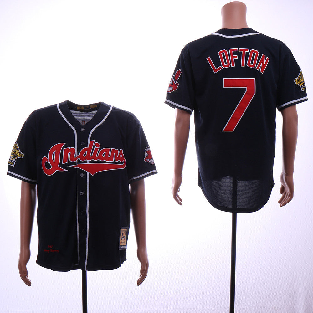 Kenny Lofton Cleveland Guardians navy Cooperstown jersey