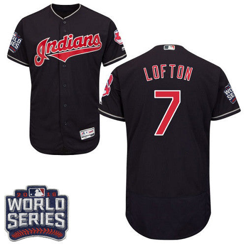 Kenny Lofton Cleveland Guardians navy jersey