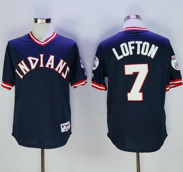 Kenny Lofton Cleveland Guardians navy jersey