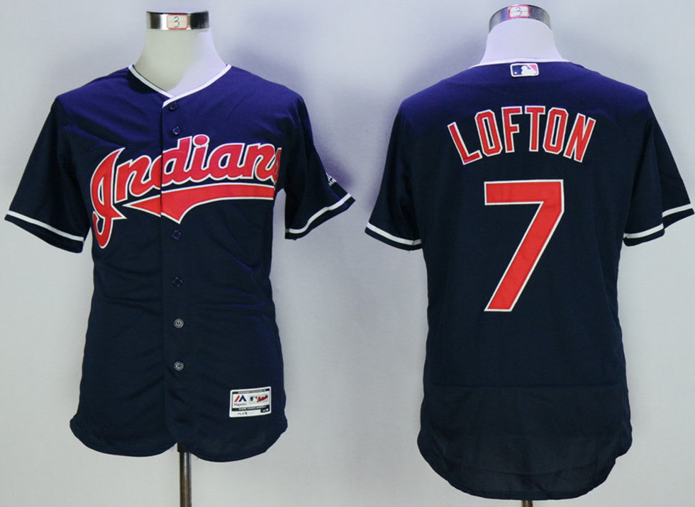 Kenny Lofton Cleveland Guardians navy jersey