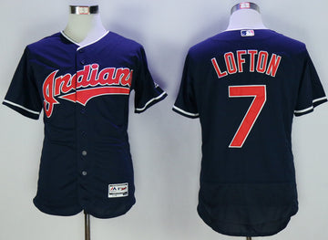 Kenny Lofton Cleveland Guardians navy jersey