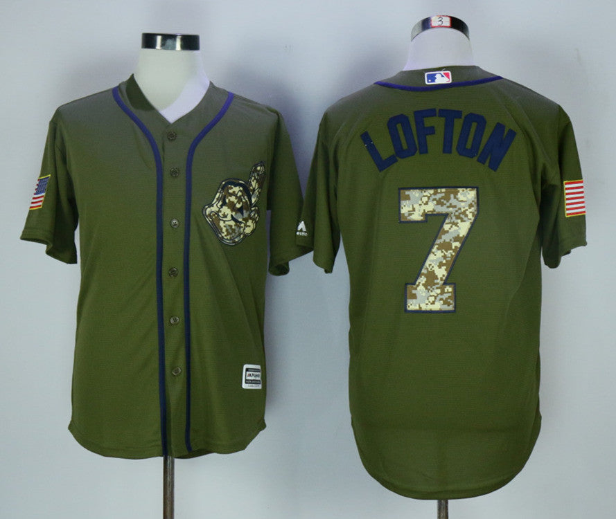 Kenny Lofton Cleveland Guardians olive jersey