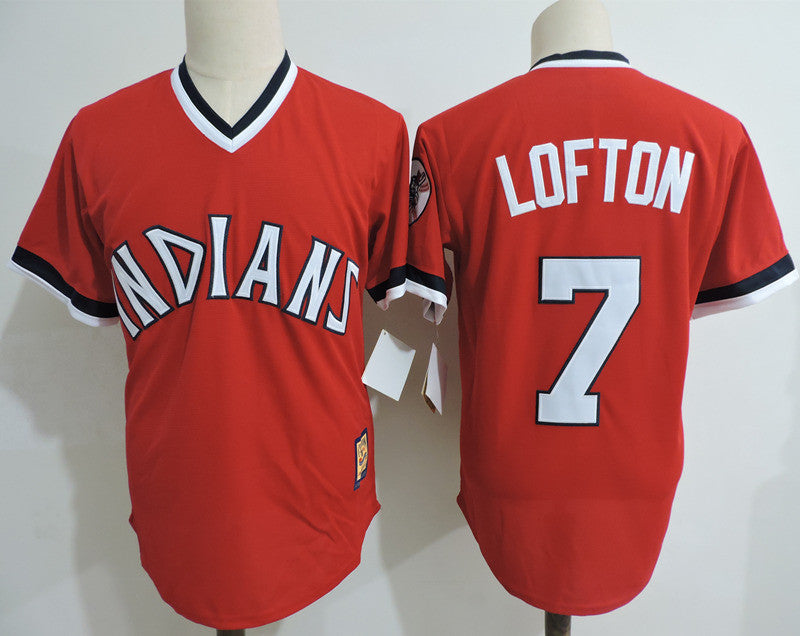 Kenny Lofton Cleveland Guardians red Throwback jersey