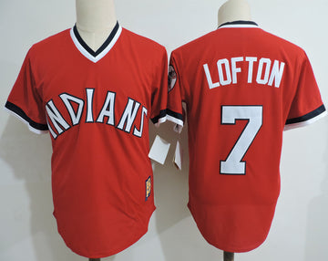 Kenny Lofton Cleveland Guardians red Throwback jersey