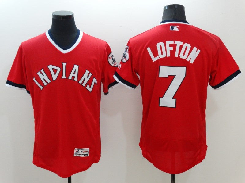 Kenny Lofton Cleveland Guardians red Throwback jersey