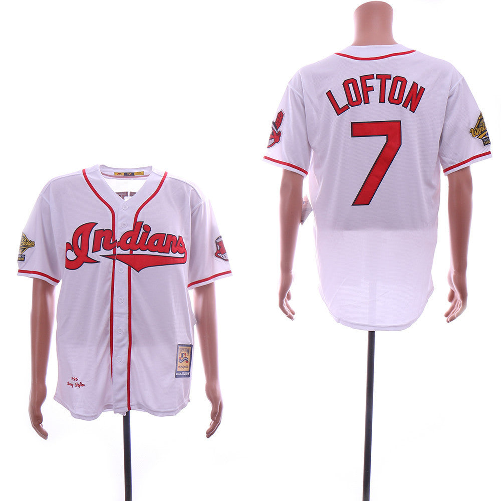 Kenny Lofton Cleveland Guardians white Throwback jersey