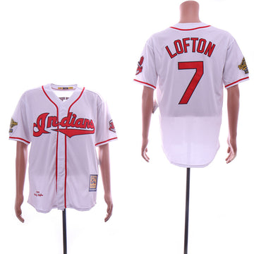 Kenny Lofton Cleveland Guardians white Throwback jersey