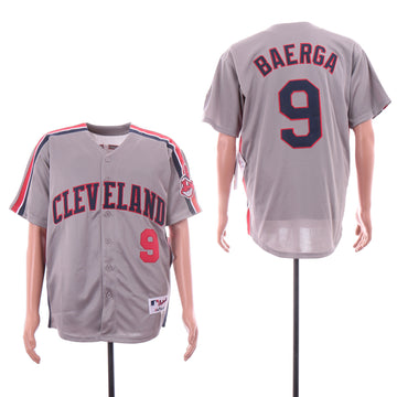 Carlos Baerga Cleveland Guardians gray jersey