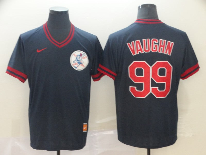 Ricky Vaughn Cleveland Guardians black Throwback jersey
