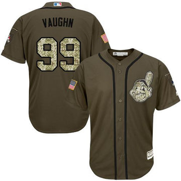 Ricky Vaughn Cleveland Guardians green Salute To Service jersey