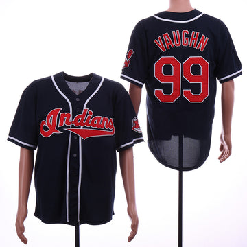 Ricky Vaughn Cleveland Guardians navy Throwback jersey