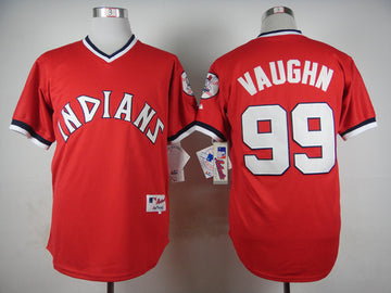 Vaughn Cleveland Guardians red Throwback jersey