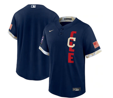 Custom Cleveland Guardians navy All-Star jersey