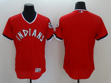 Custom Cleveland Guardians red Cooperstown jersey