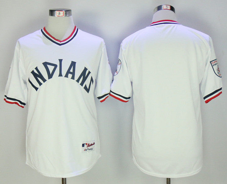 Custom Cleveland Guardians white Throwback jersey