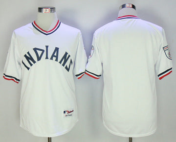 Custom Cleveland Guardians white Throwback jersey