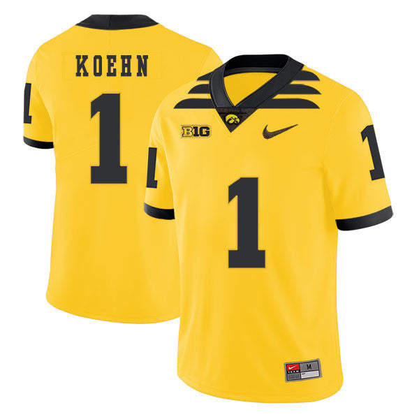 Marshall Koehn Pasat Iowa Hawkeyes yellow jersey