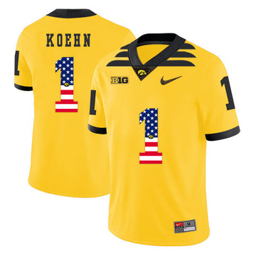 Marshall Koehn Pasat Iowa Hawkeyes yellow jersey