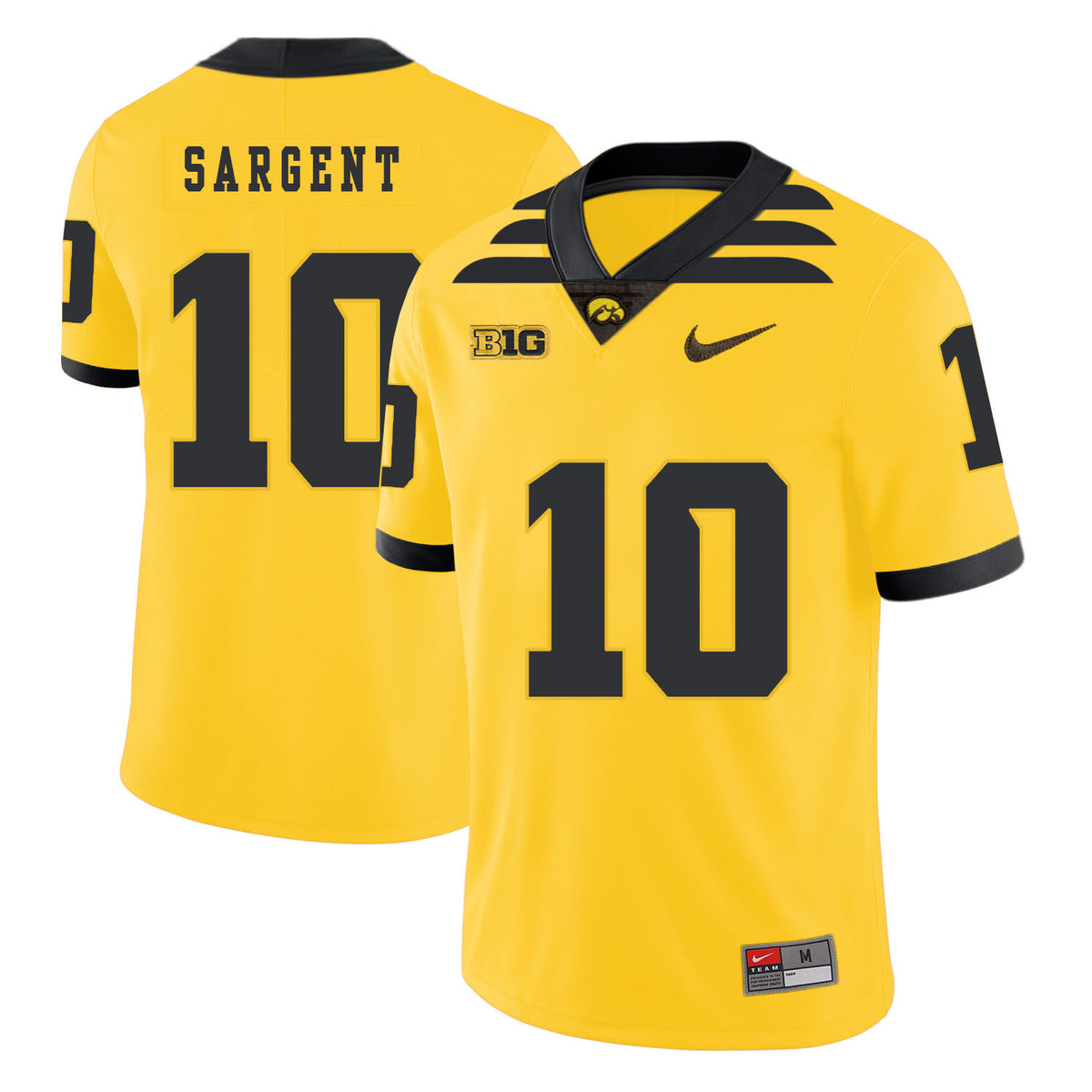 Mekhi Sargent Iowa Hawkeyes yellow jersey