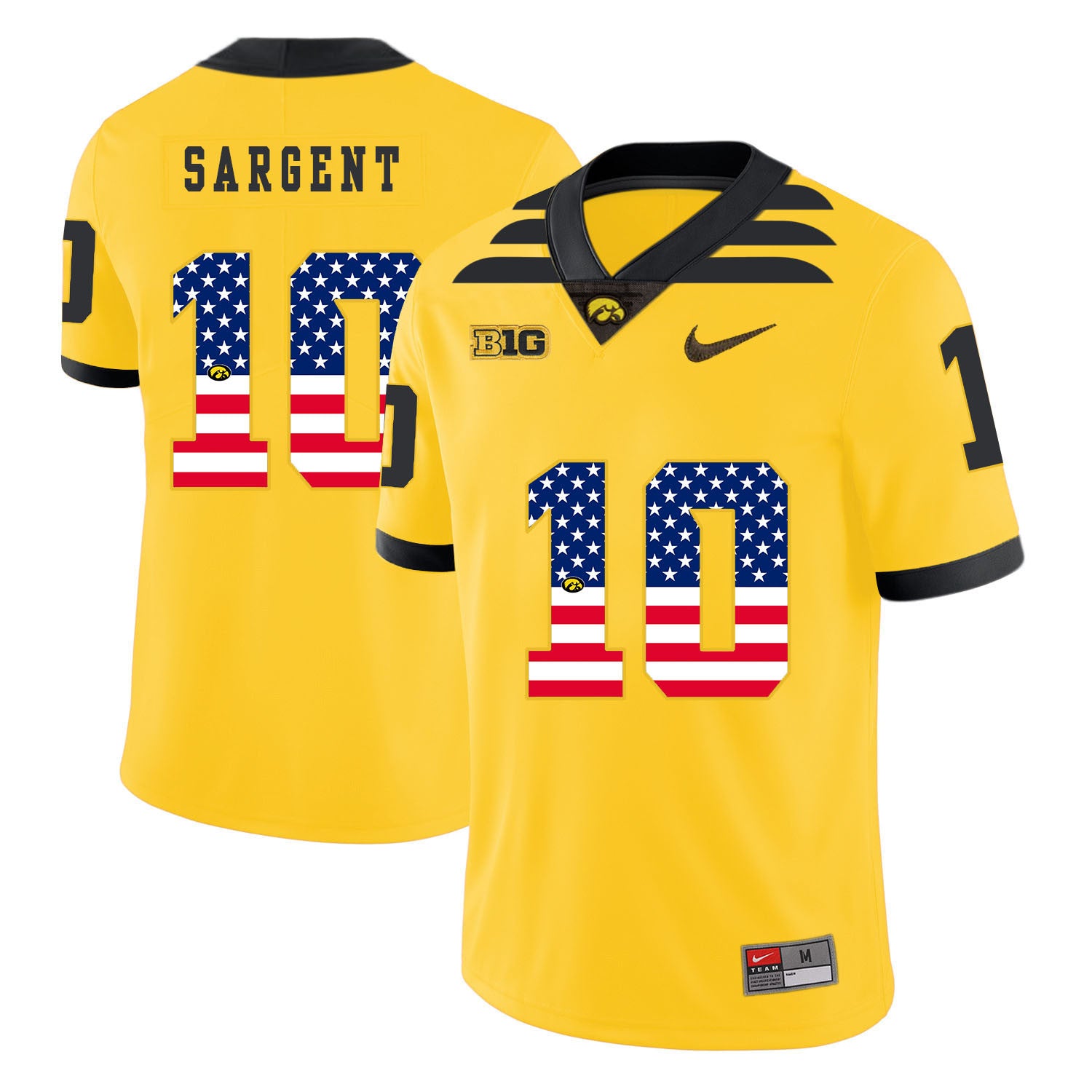 Mekhi Sargent Iowa Hawkeyes yellow jersey